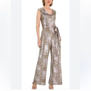 Roz & Ali Shimmering Metallic Jumpsuit